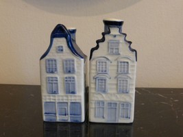 Delft Pottery Holland Town Homes Building Salt and Pepper Shakers - £22.94 GBP