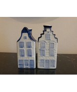 Delft Pottery Holland Town Homes Building Salt and Pepper Shakers - £22.57 GBP