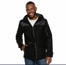 Rock &amp; Republic Men&#39;s Coat Black Size L Faux Wool New $150 - £26.10 GBP