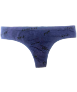 Victoria&#39;s Secret M Dark Blue PINK Thong Underwear Panties NEW - $4.95