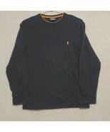 Polo Ralph Lauren Mens Shirt Size XL Black Thermal Waffle Knit Sleep Wear - £20.32 GBP