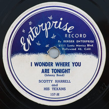 Scotty Harrell - I Wonder Where You Are Tonight / Place For Alice 78rpm Record - £14.29 GBP