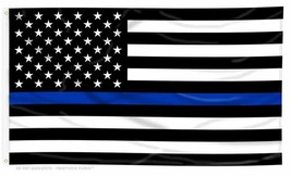 Quality Thin Blue Line American Police Flag 3X5&#39; Fade Resistant Stars &amp; ... - $14.99