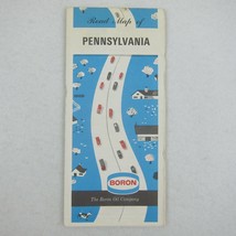 Vintage 1976 Boron Oil Gas Pennsylvania Road Map Pittsburg Philadelphia ... - $13.99