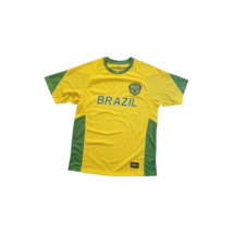 Brazil National Soccer Team Icon Sports Performance Game Day Shirt Yellow Size M - £31.64 GBP