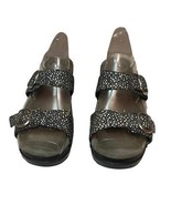 Dansko Sophie Double Strap Wedge Black Metallic Polka Dot Sandals Women ... - €25,78 EUR