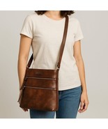 Soft Leather Medium Shoulder Bag – Zipper Pockets, Adjustable Strap - $547.32 MXN