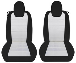 Fits 2010-2015 Chevy Camaro  Front set car seat covers    black and white - £70.76 GBP