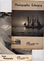 1946 Camerette Photographic Enlarging &amp; Snow Photography Booklets - $24.72