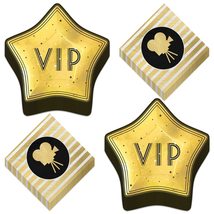 Movie Night Party Supplies - Lights, Camera, Action VIP Awards Winner Gold Star- - £19.32 GBP