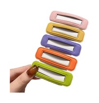 20pcs Leather Hair Clips Rectangle Bb Hairpins Hair Styling Accessories - $16.95