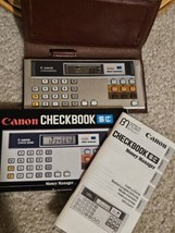 Canon Checkbook Money Manager Calculator with Brown Case Manual Box No Pen  - $32.71