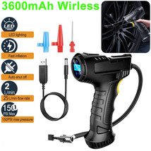 3600Mah Car Tire Air Pump Inflator Air Compressor Led Digital Electric P... - £34.36 GBP