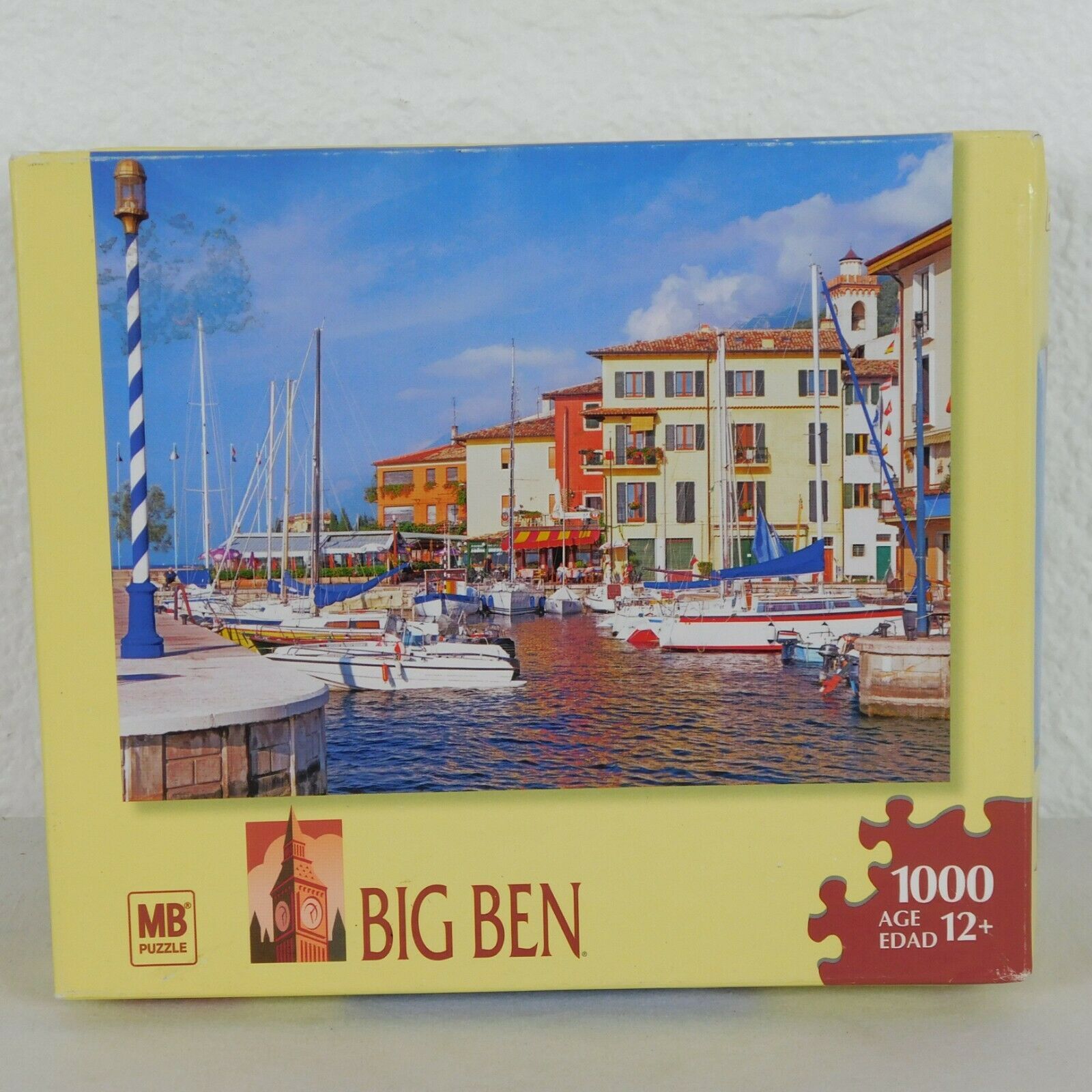 Primary image for Big Ben Jigsaw Puzzle Lake Garda Malcesine Italy MB Hasbro 06 Sealed Box Damage