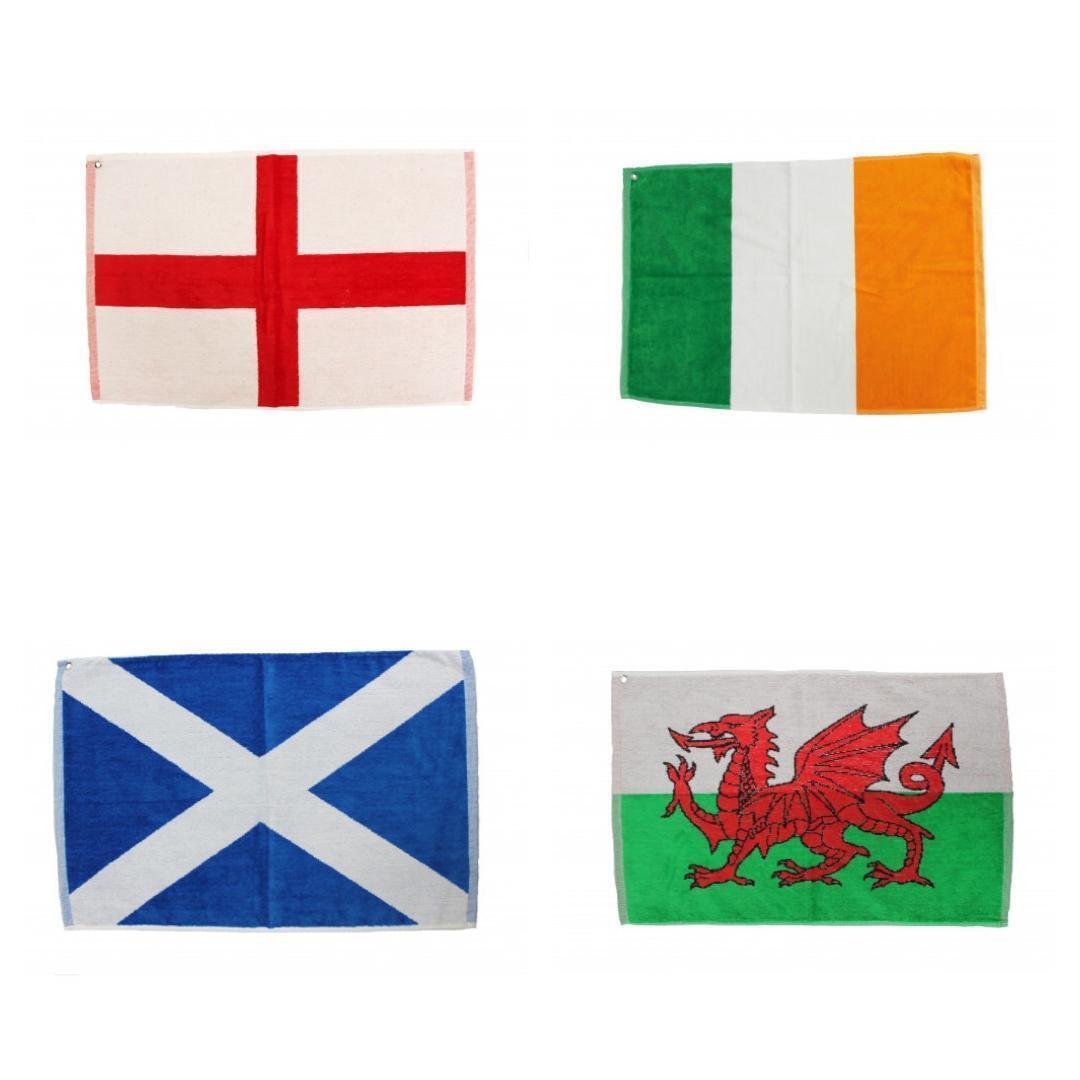 Primary image for BRAND FUSION ENGLAND, IRELAND, SCOTLAND OR WALES CRESTED VELOUR GOLF TOWEL.