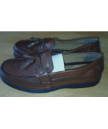 DOCKERS MEN'S BROWN LEATHER TASSEL LOAFERS-9.5M-NEW W/PACKING INSIDE - $38.00