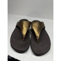 Fitflop Lulu Snake Skin Slide Sandal Casual Womens 560-012 Bronze Brown ... - $820.07 MXN