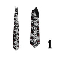 Necktie with chucky and the bride print for Halloween theme party horror design - £24.05 GBP