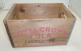 Vintage Royal Crown Cola Wood Box Crate Farrell PA - $30.00