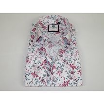 Men's Shirt By CASILA Turkey Cotton Blend Long Sleeves 501680-02 Red Floral image 3