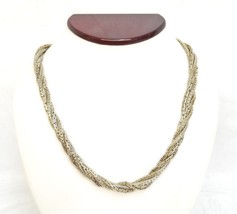 .925 Sterling Silver Four Strand Byzantino &amp; Franco Link Necklace 115 Grams - £409.34 GBP