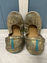 Tieks by Gavrieli Womens Size 8 Ballet Flats Golden Glitz Leather Slip O... - $89.09