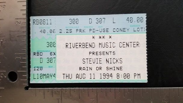 STEVIE NICKS - VINTAGE AUGUST 11, 1994 CONCERT TICKET STUB - $10.00