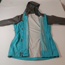 Columbia RL0176 Women's OutDry Turquoise/Gray Nylon Rain Jacket Hooded Chest 38" image 10