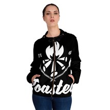 Women&#39;s Custom Hoodie: &#39;Let&#39;s Get Toasted&#39; Campfire Design, Full-Zip, Co... - £45.96 GBP