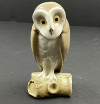 Barn Owl Lladro 5421 Porcelain Animal Figurine Spain Daisa Owl on Tree 1986 - £68.95 GBP