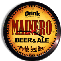 MAINERO BEER and ALE BREWERY CERVEZA WALL CLOCK - $29.99