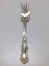 IS Wm Rogers &amp; Sons AA Arbutus Silverplate 1908 Medium Solid Cold Meat F... - $9.85