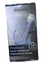 Premium Sonic Toothbrush Replacement Heads Medium Softness 01 brand #12 NIB - £10.61 GBP