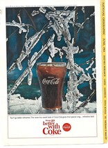 Vintage June 1964 Icy Coca Cola  Ad-National Geographic-6 1/2 by 10 inches - £5.71 GBP