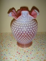 Fenton Cranberry Hobnail Opalescent Vase  - £27.07 GBP