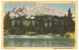 Postcard-Mt. Shasta CA-Cascade Wonderland-Elevation Landscape-Longshaw-L... - £3.20 GBP