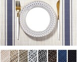 Placemats Set of4 Vinyl/Plastic Woven Place Mats for Kitchen Table Indoo... - $16.82