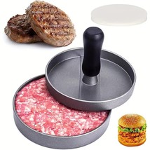 Burger Press 100 Patty Papers Set Grill Press Non-Stick Hamburger Mold w... - $19.76