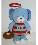 Carters Blue Dog Plush Baby Toy 11&quot; Teether Sports Baseball Football No ... - €9,31 EUR