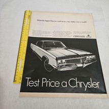 Chrysler Newport Test Price a Chrysler Vintage Print Ad 1968 Biggest Thing - £4.68 GBP