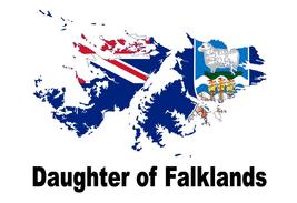 Daughter of Falklands Islands Country Map Flag Poster High Quality Print - £5.45 GBP+