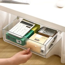 Large Self-Adhesive Under Desk Drawer Organizer, Hidden Office Pencil St... - £28.67 GBP