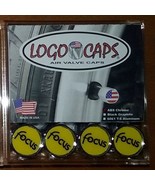 Logo Caps Yellow FOCUS Logo Tire Air Valve Cover Caps - Chrome Finish - $11.84 CAD