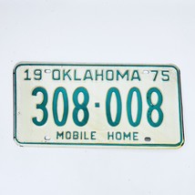 1975 United States Oklahoma Base Mobile Home License Plate 308-008 - £14.78 GBP