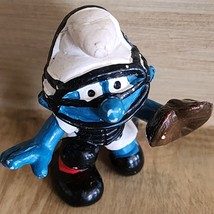 Smurfs 20146 Catcher Smurf Baseball Glove Mask Vintage Toy PVC Figurine ... - $6.29