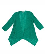 TanJay Shear Open Front Women&#39;s Green Cardigan Sweater Size Medium - $273.70 MXN