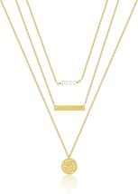 Dainty Gold Necklace for Women 14K Gold Plated Layered Satellite Necklaces Tribl - £23.94 GBP