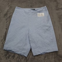 J Crew Shorts Womens 4 Light Blue Side Zip High Rise Casual Bermuda Bottoms - $22.75