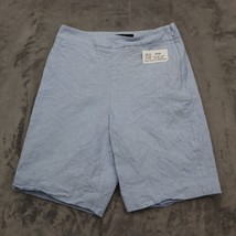 J Crew Shorts Womens 4 Light Blue Side Zip High Rise Casual Bermuda Bottoms - £18.02 GBP