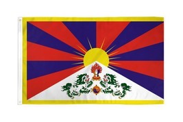 Tibet flag 2X3ft poly 100D - £14.96 GBP